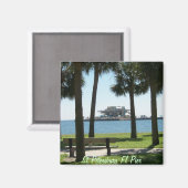 Pier St. Petersburg Florida Magnet (Vorderseite/Rückseite)