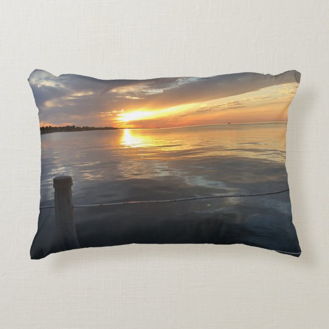 Pier Sunset Dekokissen (Vorderseite)