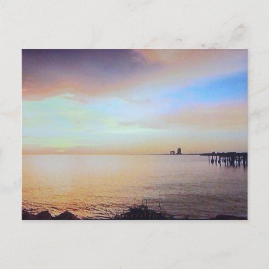 Pier Sunset Post Card Postkarte (Vorderseite)
