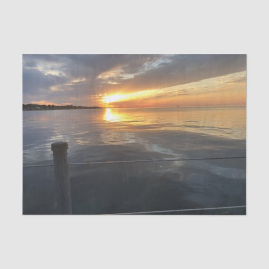Pier Sunset Seidenpapier (Vorderseite)