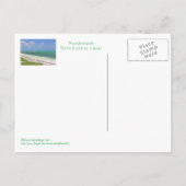 "PIER ÜBER AQUAMARINWASSER/ TURKS & CAICOS" POSTKARTE (Rückseite)