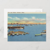 Pier und Hafen, Scituate, Massachusetts Postkarte (Vorne/Hinten)