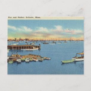 Pier und Hafen, Scituate, Massachusetts Postkarte