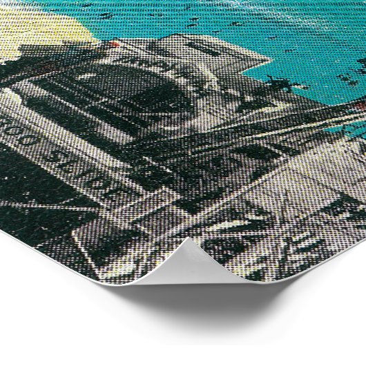 Pier und Strand und Long Beach Poster (Ecke)