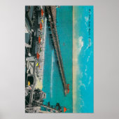 Pier und Strand und Long Beach Poster (Vorne)