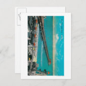 Pier und Strand und Long Beach Postkarte (Vorne/Hinten)