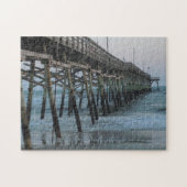 Pier und Wellen - Eichen-Insel, North Carolina Puzzle (Horizontal)