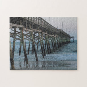 Pier und Wellen - Eichen-Insel, North Carolina Puzzle