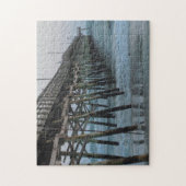 Pier und Wellen - Eichen-Insel, North Carolina Puzzle (Vertikal)