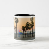 Pier USA, Kalifornien, Santa Monica am Zweifarbige Tasse (Mittel)