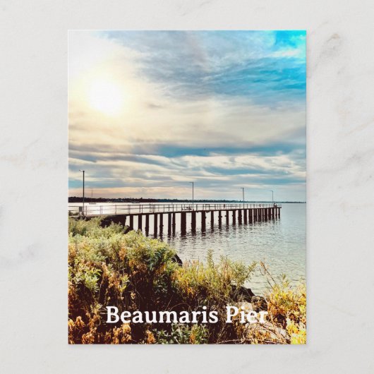Pier von Beaumaris Postkarte (Vorderseite)