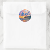 Pier von Neapel, Florida Runder Aufkleber (Tasche)