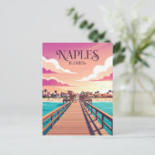 Pier von Neapel USA Postkarte (Stehend Vorderseite)