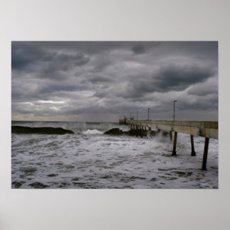 Pier vor dem Sturm Poster