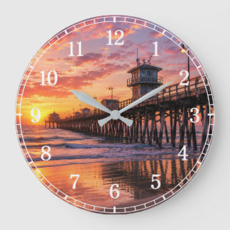 Pier Wall Clock — Coastal Landscape Design Große Wanduhr