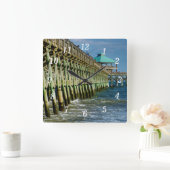 Pier-Wandsperre Quadratische Wanduhr (Zuhause)