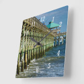 Pier-Wandsperre Quadratische Wanduhr (Winkel)