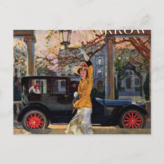 Pierce Arrow Girl Postkarte (Vorderseite)