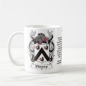 Pierce-Familien-Wappen Tasse (Links)