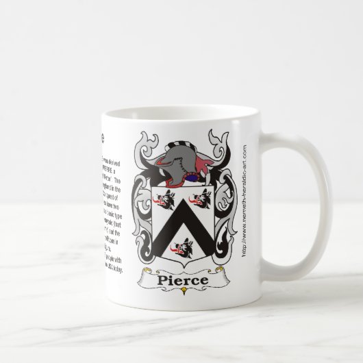 Pierce-Familien-Wappen Tasse (Rechts)