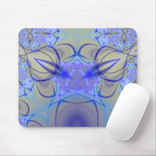 Pierce Lila und gelbes Fraktal Art Mousepad
