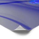 Pierce | Lila und gelbes Fraktal Art Poster (Ecke)