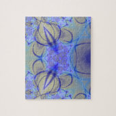 Pierce | Lila und gelbes Fraktal Art Puzzle (Vertikal)