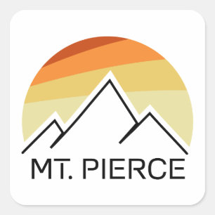 Pierce New Hampshire Retro Quadratischer Aufkleber