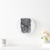 Pierced, by Brian Benson Runde Wanduhr (Zuhause)