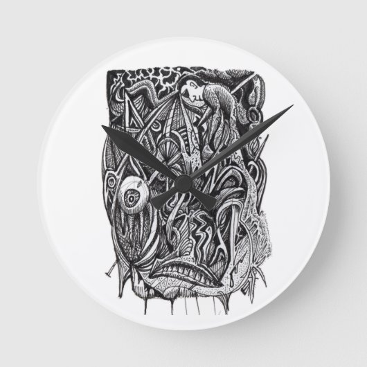 Pierced, by Brian Benson Runde Wanduhr (Vorderseite)