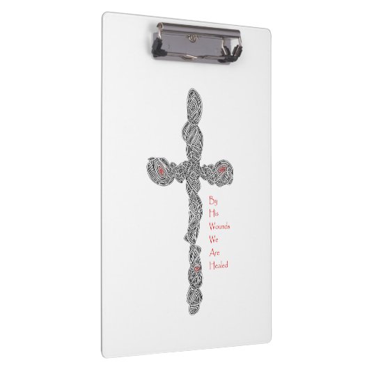 Pierced Cross - Isaiah 53:5 Klemmbrett (Rechts)