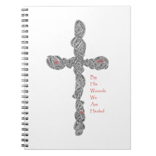 Pierced Cross - Isaiah 53:5 Notizblock