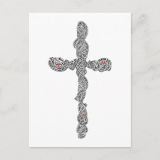Pierced Cross - Isaiah 53:5 Postkarte
