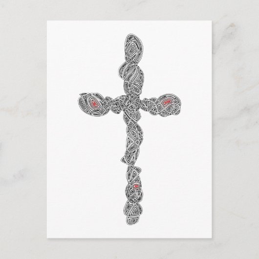 Pierced Cross - Isaiah 53:5 Postkarte (Vorderseite)