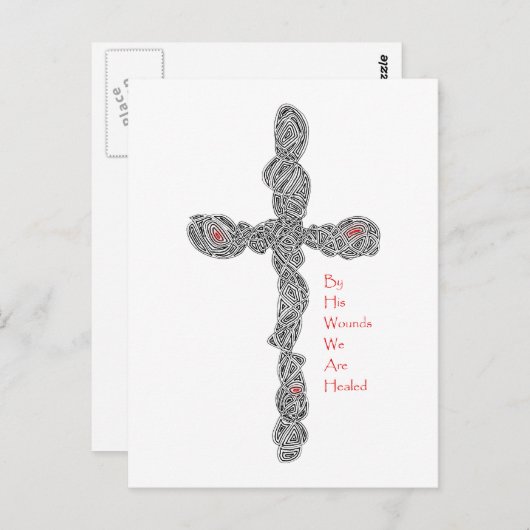 Pierced Cross - Isaiah 53:5 Postkarte (Vorne/Hinten)
