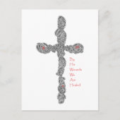 Pierced Cross - Isaiah 53:5 Postkarte (Vorderseite)