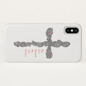 Pierced Cross (with Verse) iPhone Case (Rückseite (Horizontal))