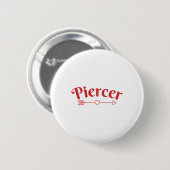 Piercer Arrow Heart Beruflich Piercing Shop Red Button (Vorne & Hinten)