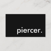 Piercer. Visitenkarte (Vorderseite)