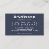 Piercing des Navy Body Juwelier Visitenkarte (Rückseite)