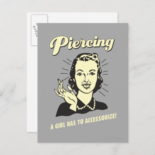 Piercing: Ein Mädchen muss zurechtkommen Postkarte (Vorne/Hinten)