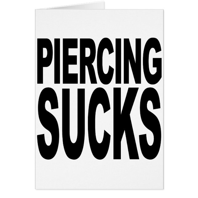 Piercing ist zum Kotzen (Vorne)