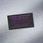 Piercing Jewelry Lila Simple Minimalistisch Artist Magnetische Visitenkarte (Beispiel)