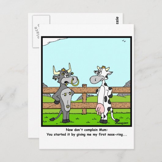 Piercing Postkarte (Vorne/Hinten)