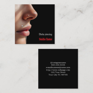 Piercing Salon Business Card Quadratische Visitenkarte