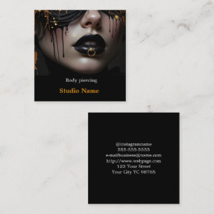 Piercing Salon Business Card Quadratische Visitenkarte