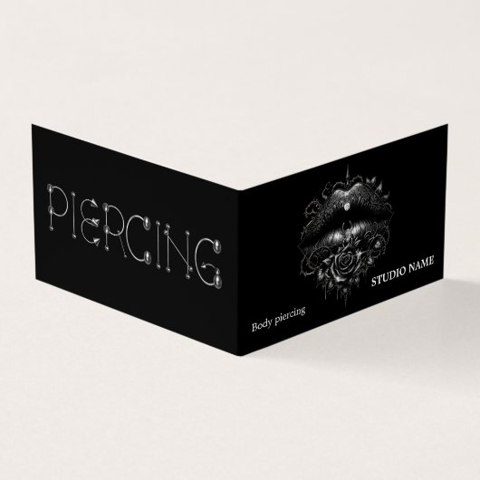 Piercing Salon Business Card Visitenkarten (Vorderseite)
