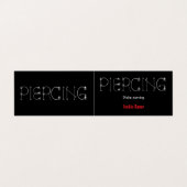 Piercing Salon Business Card Visitenkarten (Außenseite Aufgefaltet)