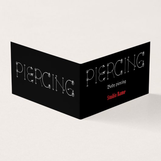 Piercing Salon Business Card Visitenkarten (Vorderseite)