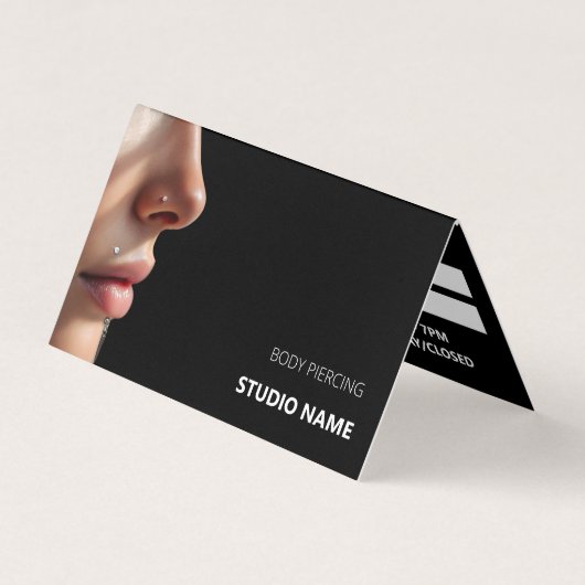 Piercing Salon Termin Visitenkarte Visitenkarten (Vorderseite)